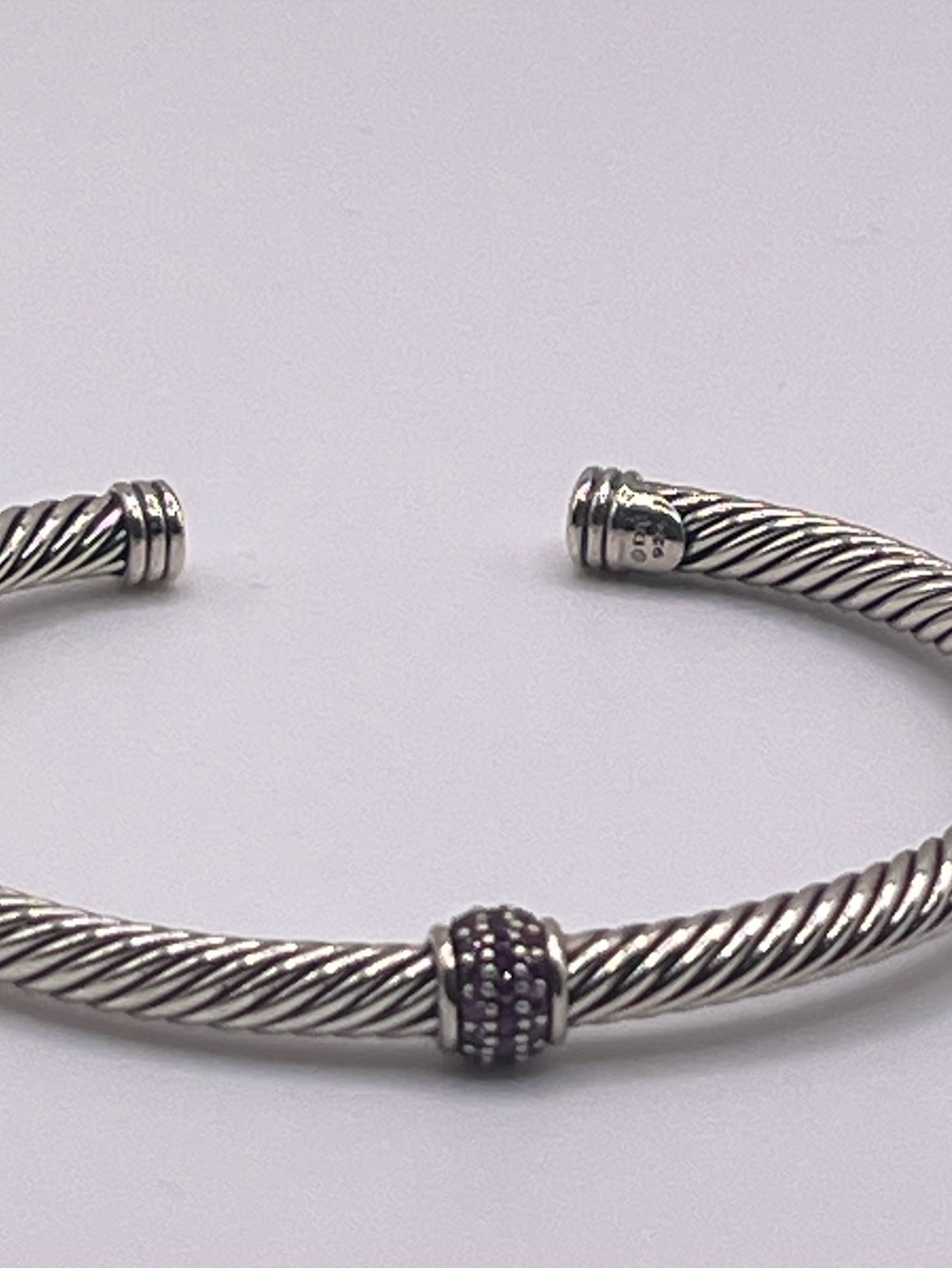 David Yurman 5mm Cable Classics Bracelet with Pink Diamonds - Picture 8 of 10